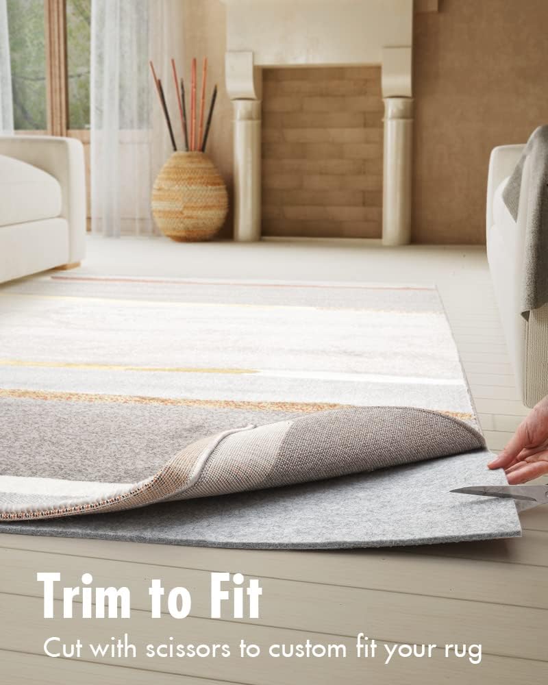 2x8 Non Slip Felt Rug Pad for Hardwood Floor, 1/4 Runner Rug Gripper - Set of 16
