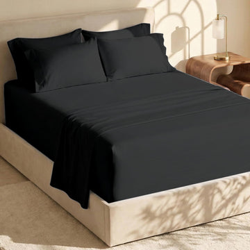 Extra Deep Pocket King Size Sets - Fits Mattress 18-24 Inches Deep - Extra Deep Pocket Sheets - 6 Piece King Size