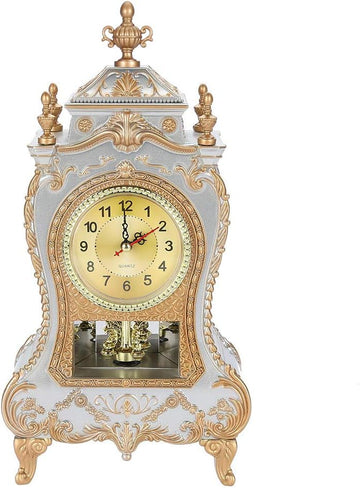 Kudoo Vintage Style Desk Clock, Decorative Mantel Clock
