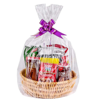 20 Pack Clear Basket Bags, Large Cellophane Bags 32x42 Inch Wrap