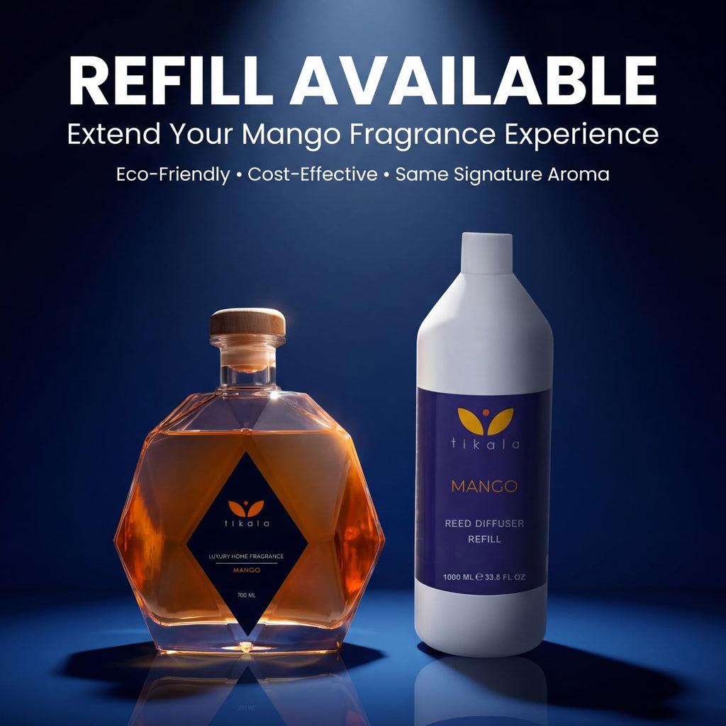 Fragrance Luxury Reed Diffuser with Mango Scent 23.67 fl oz