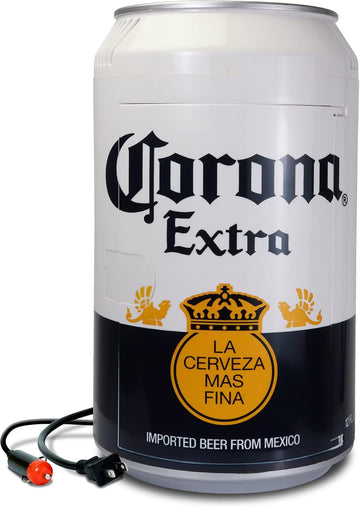 Corona Mini Fridge - Refrigerator for Bedroom Office, Portable Table Top Beverage Cooler, 12V 110V Refrigerador For