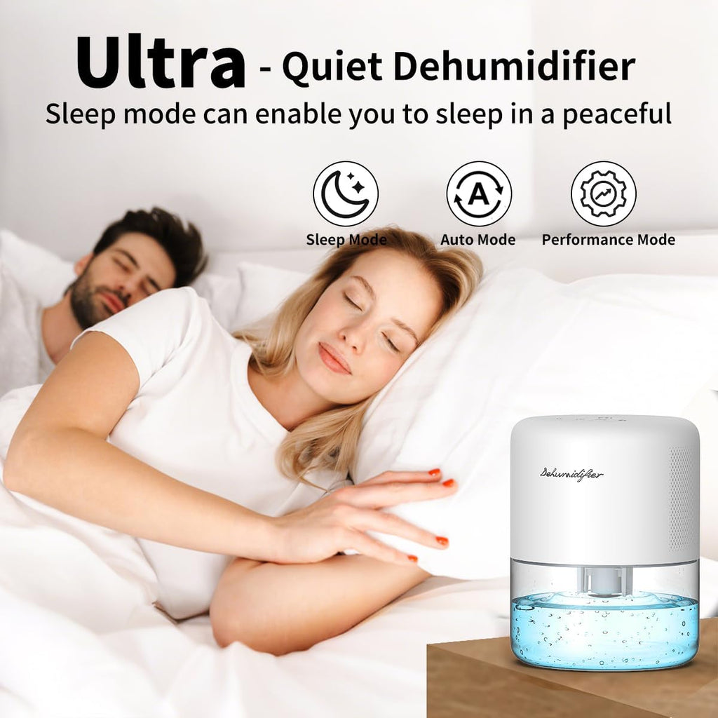 Dehumidifier for Home Small Quiet Dehumidifiers for 44OZ Water Tank Auto Defrost and Shutoff 10 Colors Light 4 Timer