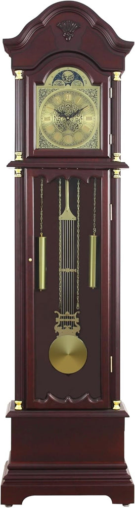 72" Floor Standing Grandfather Clock Cherry Finish