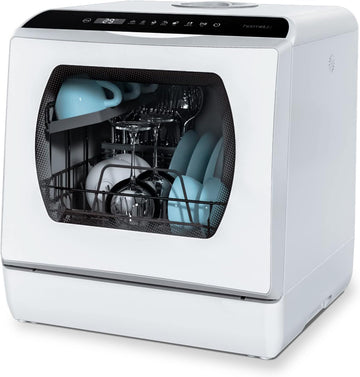 Countertop Dishwasher, 5 Washing Programs Portable Dishwasher With 5-Liter Built-in Water Tank For G