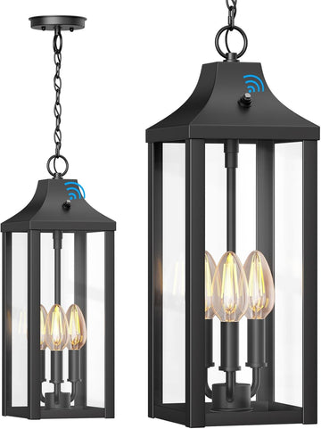 20" Large Outdoor Pendant Light Fixtures 3-Light