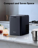 Ice Maker Countertop, 8 Ice Cubes in 6 Mins, 26.5 lbs/24H, 2 Bullet Ice Sizes, Self-Cleaning Bullet Ice Maker