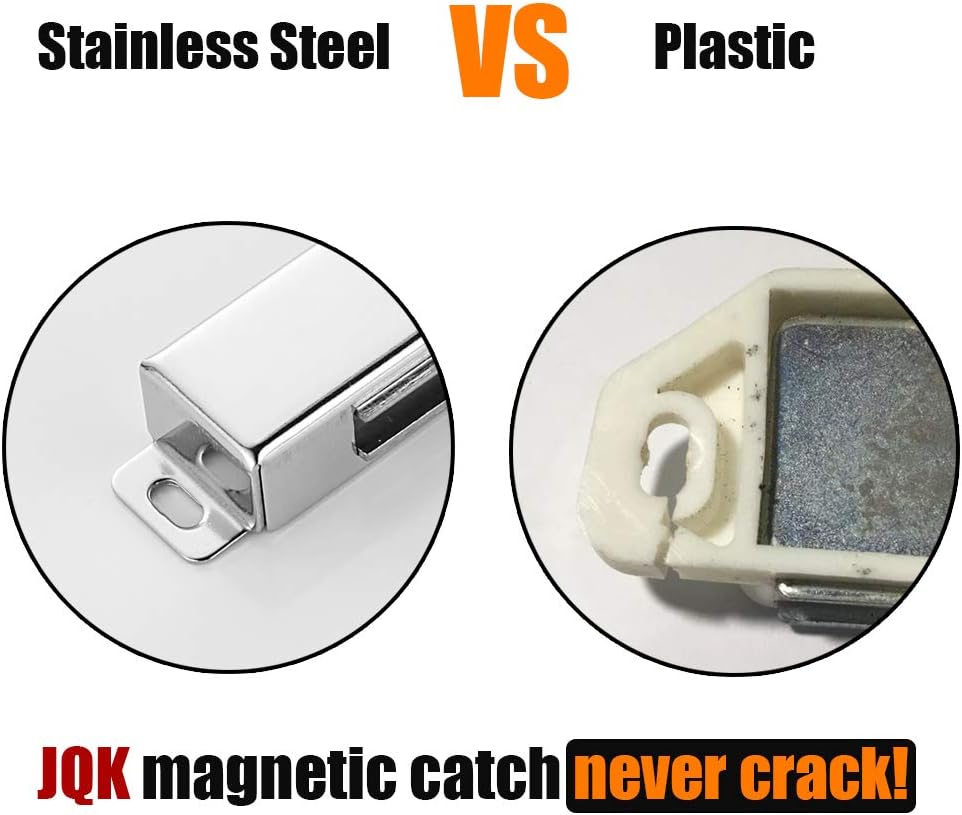 Magnetic Cabinet Door Catch, Stainless Steel Closet Catches with Strong Magnetic, 1.2mm Thickness Furniture Latch 30