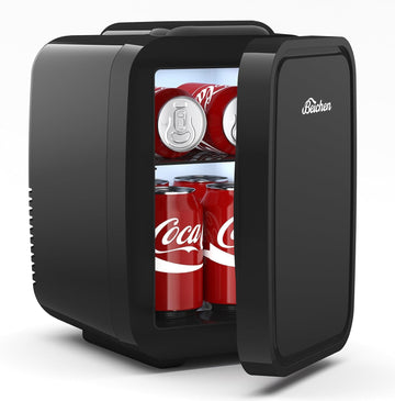 Mini Fridge, 4 Liter/6 Can Portable Refrigerator for Bedroom Office Dorm Car - Fast Cooling, Low Noise, 100-125V