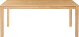 Ace 70.28'L Solid Wood Dining Table for 6-8 People, Rubber Wood Dining Room Table, Minimalist Modern Rectangular