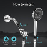 NSF Certified Filtered Shower Head with Handheld for Hard Water to Remove Chlorine High Pressure 9-Spray Setting (with