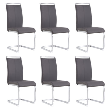 Modern Leather Dining Chairs Set of 6, Dining Room Chairs Set of 6