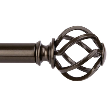 1 Inch Extra Long Curtain Rods for Windows 120 to 170 Inch, Bronze