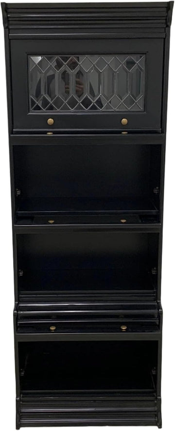 Legacy 4 Stack Barrister Bookcase in Black