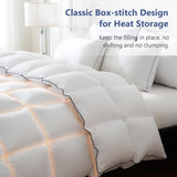 Feather Down Fiber Comforter Full, 100% Cotton Ultra Soft Fluffy Duvet Insert Full