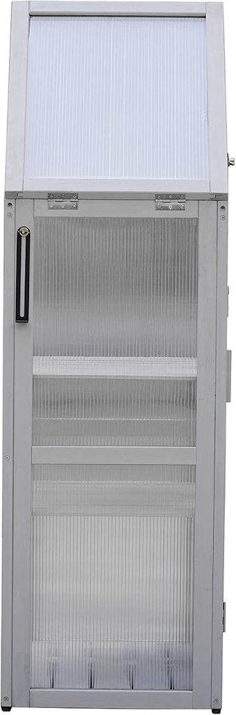 Mini Greenhouse Kit Outdoor Tiered Plant Stand with Adjustable Shelves, Small Greenhouse for Outside Patio, Indoor