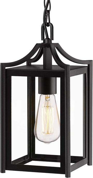 Outdoor Pendant Light, 14" Modern Hanging Chandelier with Adjustable Chain