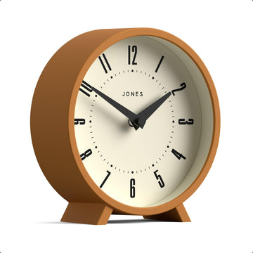 Venus Desk Clock | Modern Round Design | Mustard Yellow