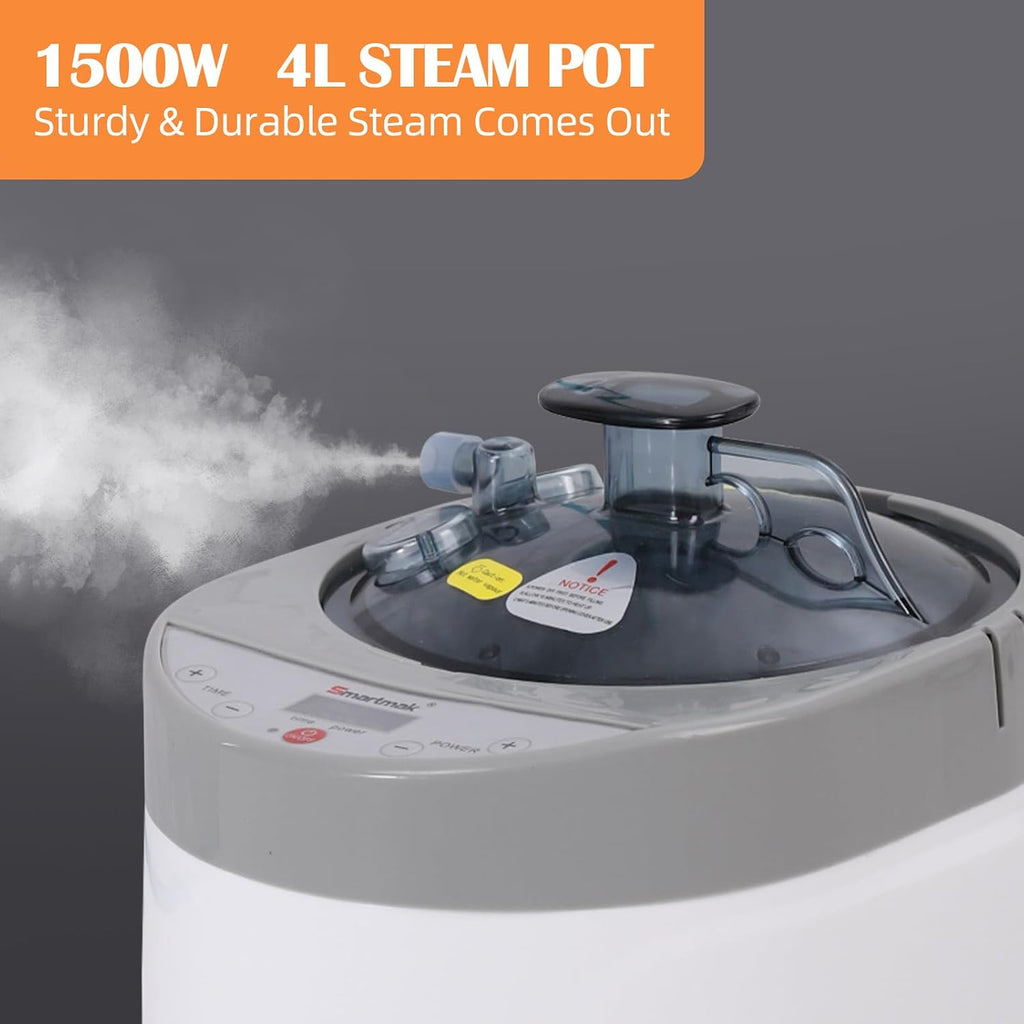 Smartmak Sauna Steamer, Portable 4L Upgraded 1500W Steam Pot Generator with Remote Control