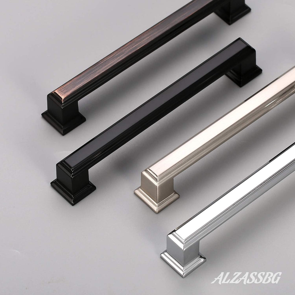10 Pack Brushed Satin Nickel Cabinet Pulls, 5 Inch(128mm) Hole Center Cabinet Handles Kitchen Pulls for Cabinets and