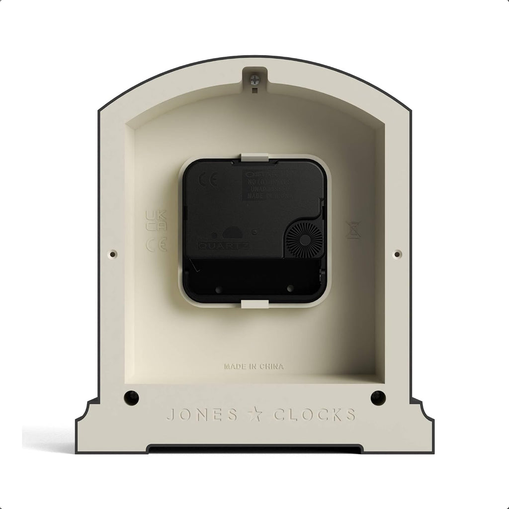 Tavern Mantel Clock - Modern Arch top Design - Dark Green - Contemporary Classic Style for Desk, Table, Shelf or Bedside