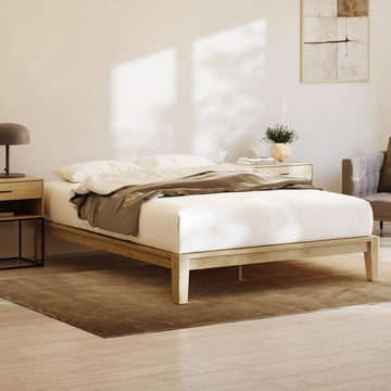 Bamboo Japanese Joinery Bamboo Platform Bed Frame, Twin, Natural