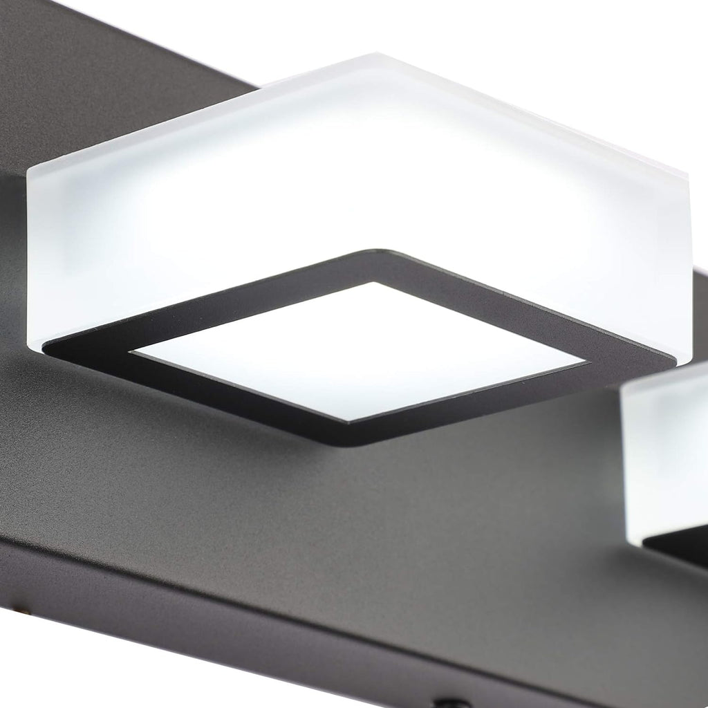 Modern Black Vanity Lights Fixtures 6 Lights Acrylic Modern LED Matte Black Vanity Lights
