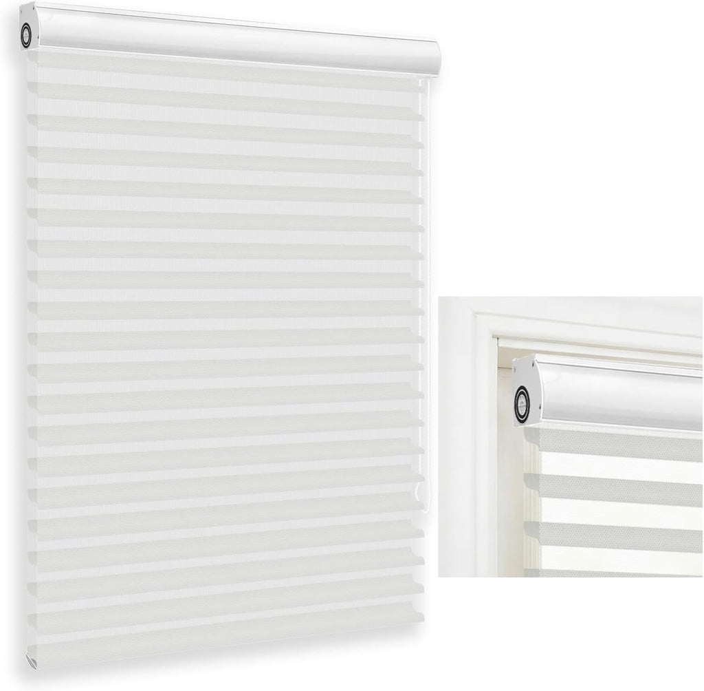 No-Drill Custom Shangri-La Roller Shades -Blackout Blinds for Windows