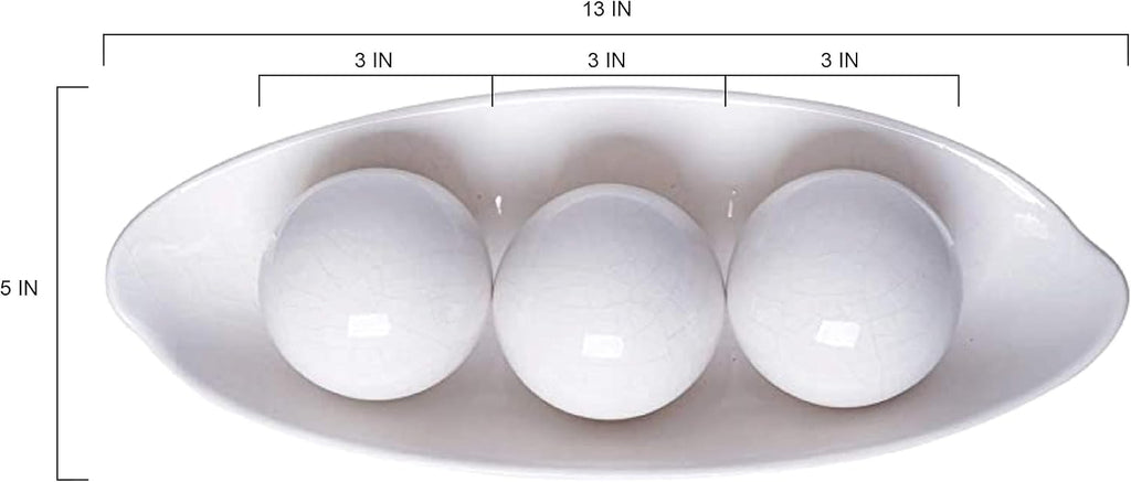 Decorative Bowl and Orb Set. Ideal GIFT for Weddings Special Occasions and for Decorative Centerpiece in Your Living