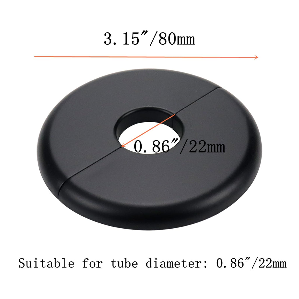 0.86" Wall Split Flange Round Escutcheon Plate Pipe