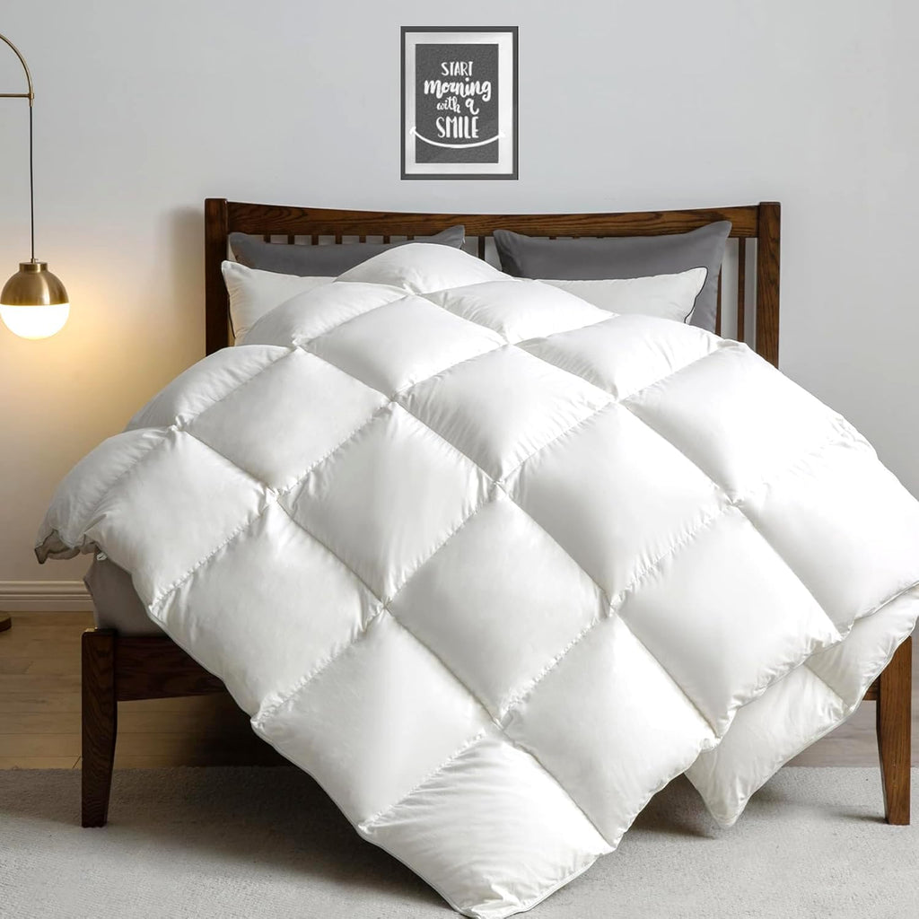 Down Comforter Queen, All Season Duvet Insert, Ultra-Soft High Fill-Power Bedding Comforter