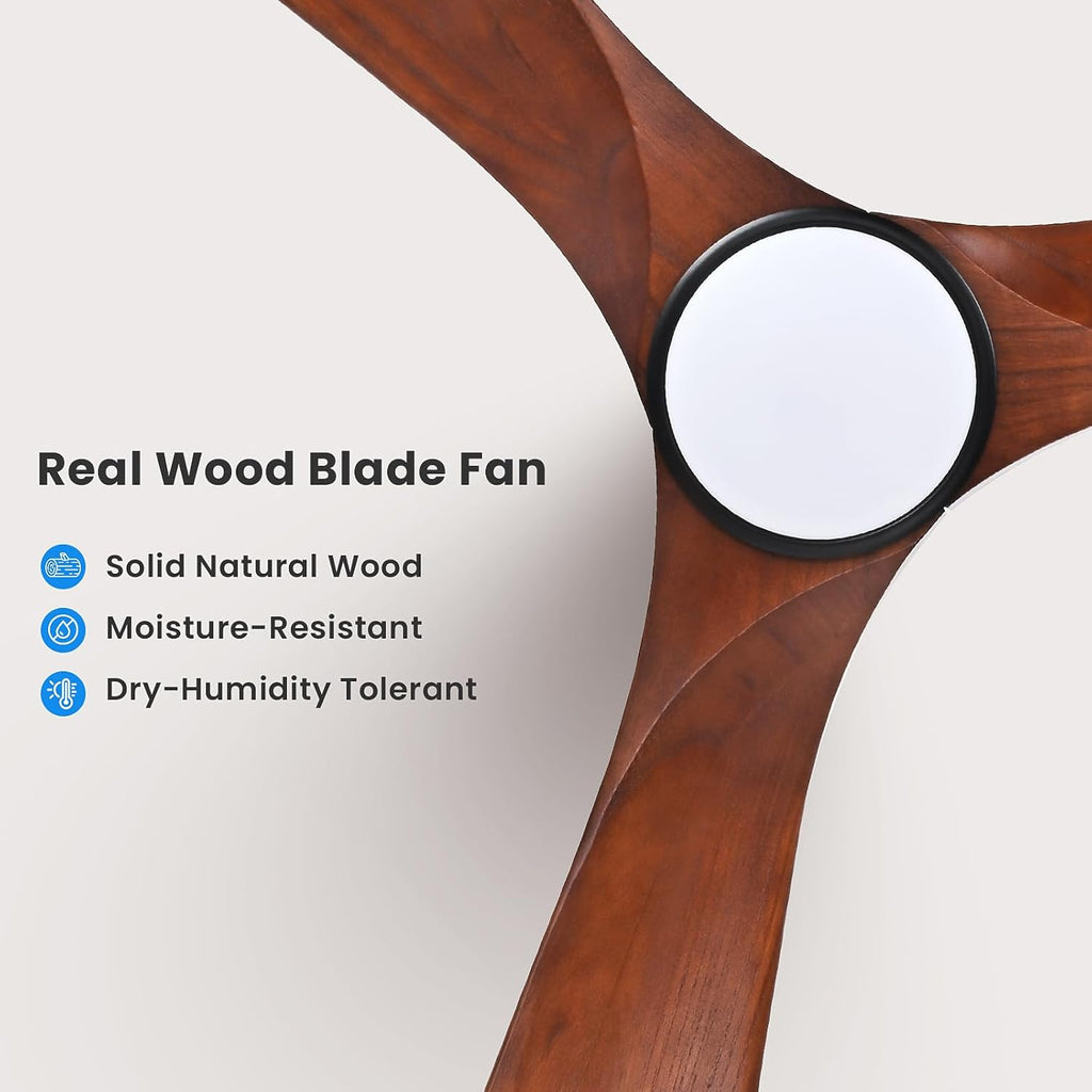 60 Inch Outdoor Ceiling Fan with Light and Remote