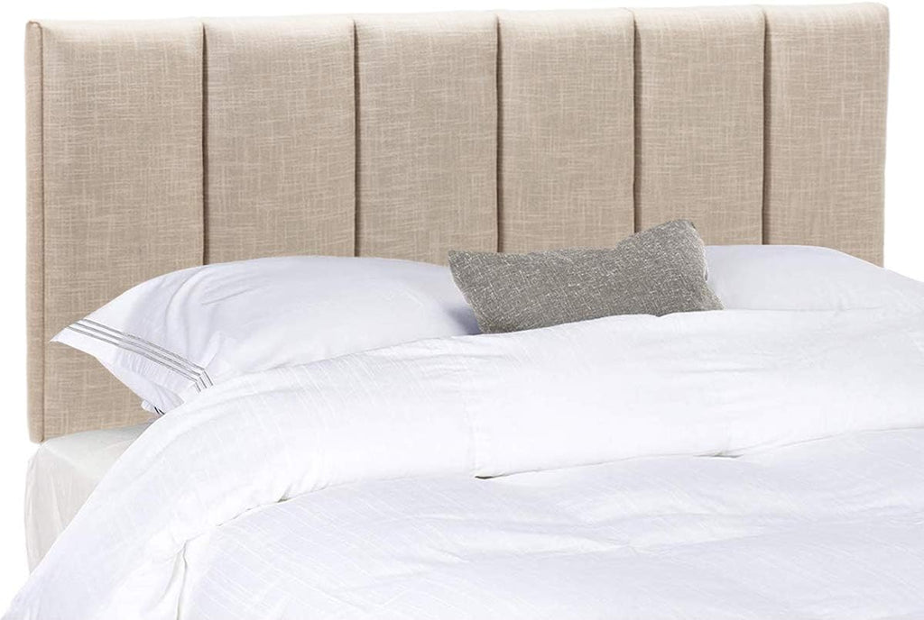 Upholstered Queen Headboard Only, Modern Linen Head Board for Queen Bed Adjustable Height Headboards Oatmeal