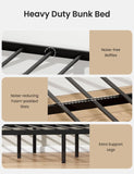 Twin XL Over Queen Bunk Bed, Heavy Duty Queen Bunk Bed for Adults