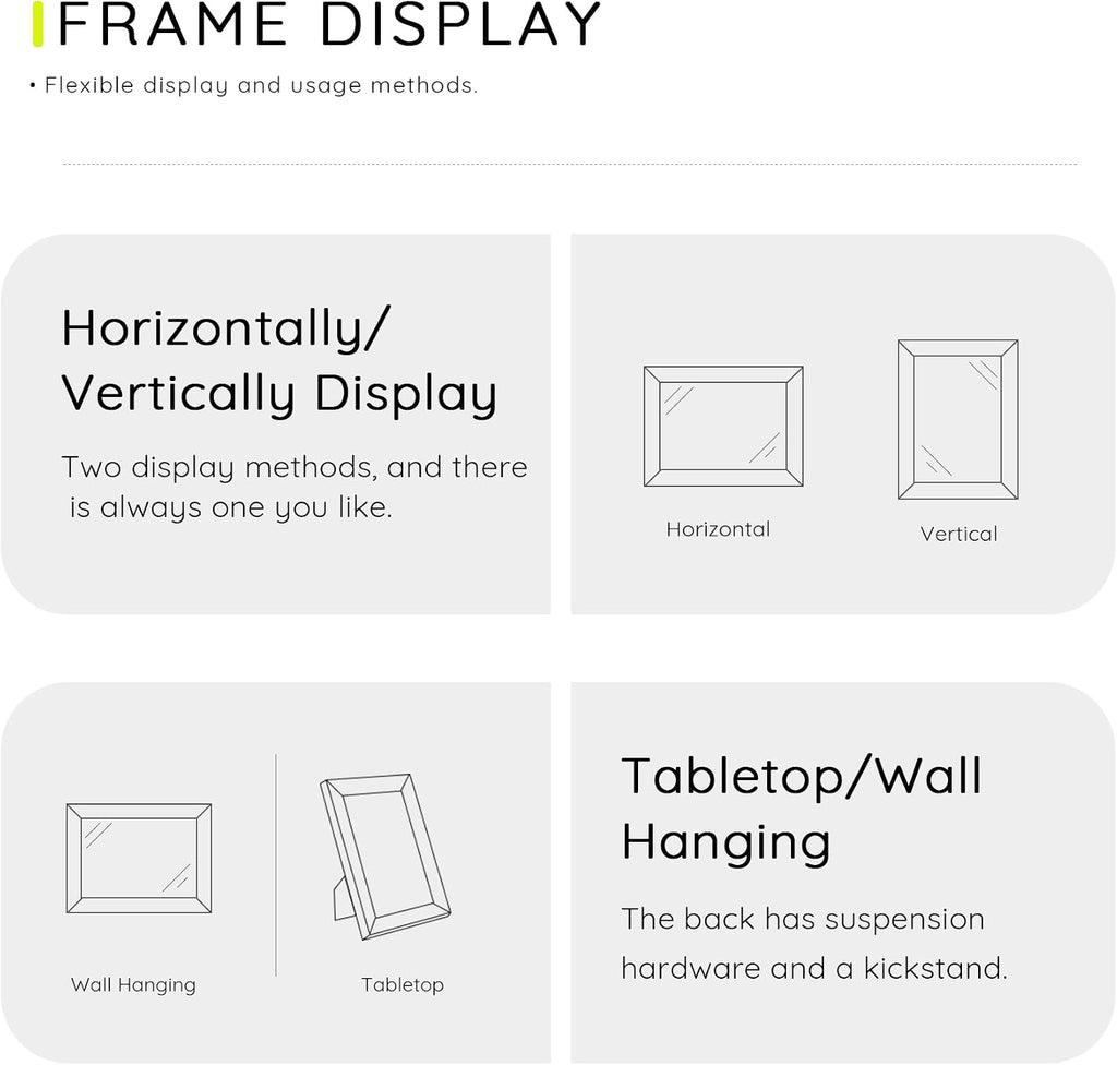 11x14 Picture Frame Set of 12, Black Wood Grain Gallery Wall Frames