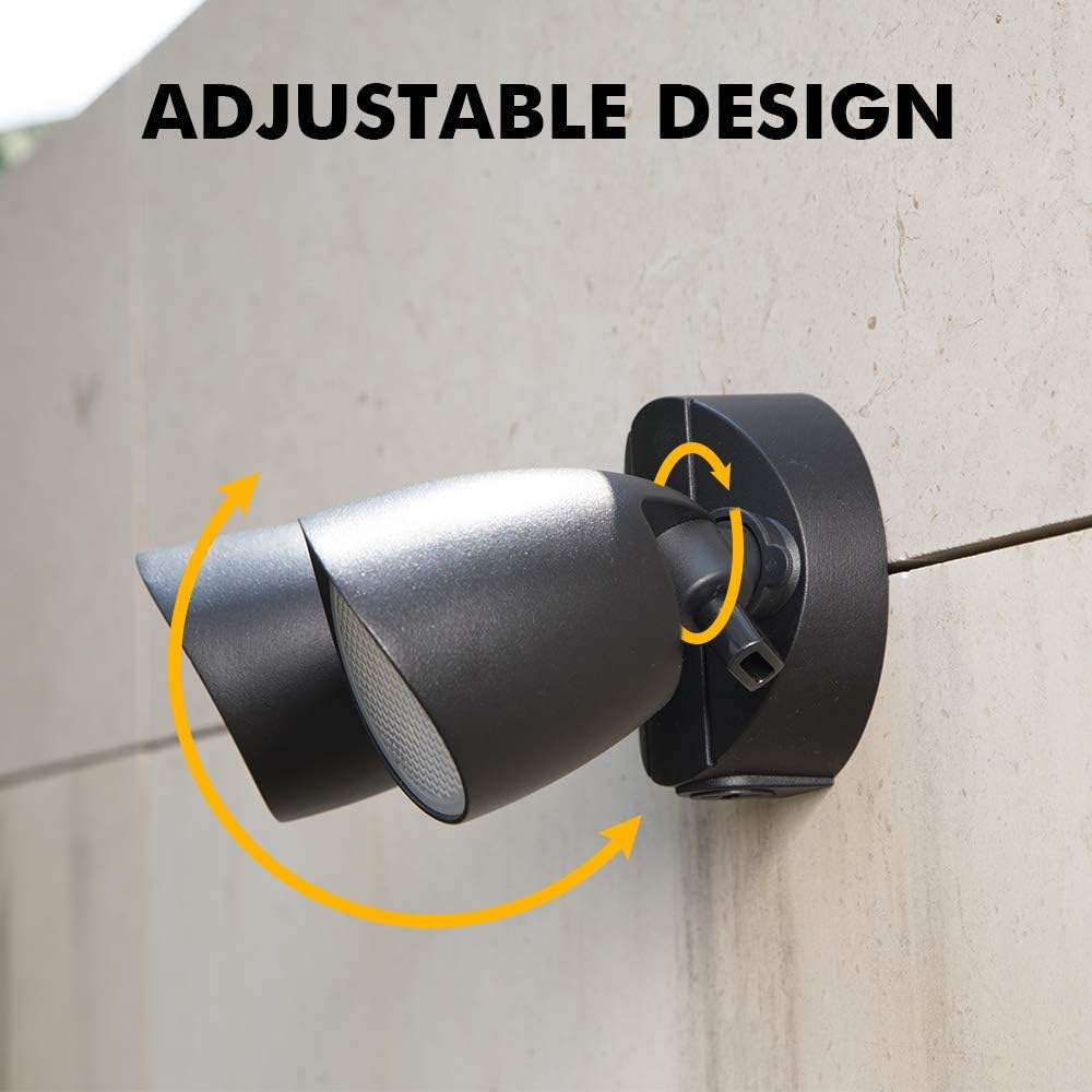 6222B-D2D 3500 Lumen 32 Watt Dusk to Dawn Dual-Head Flood Light Outdoor Waterproof Exterior Security Floodlight