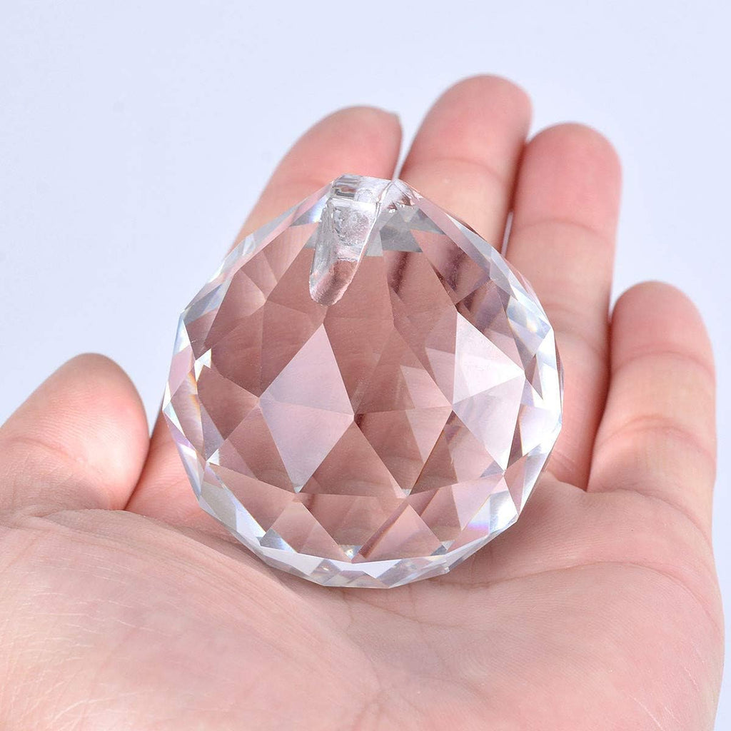 20 Pcs 20mm Clear Crystal Prism Pendant Hanging Crystal Feng Shui Ball Prism Pendant Suncatcher Ball for Wedding
