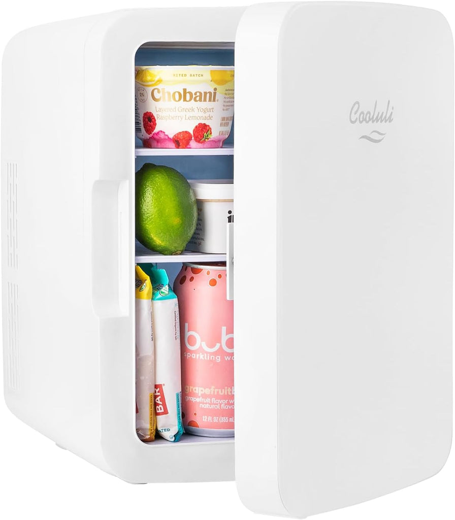 10L Mini Fridge for Bedroom - Car, Office Desk & College Dorm Room 12v Portable Cooler Warmer Food, Drinks, Skincare