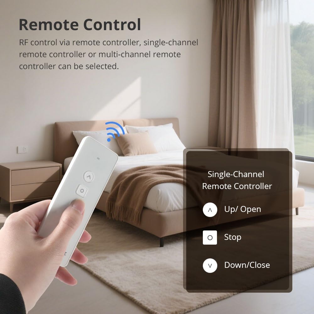 WiFi Smart Curtain Track, Electric Curtains with Remote Compatible with Alexa & Google Home, Tuya App Control