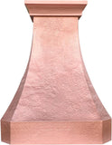 36 Inch Copper Wall Mount Range Hood 610 CFM LED Lights Dishwasher-Safe Baffle Filters