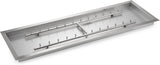 48 x 14 Inch Upgrade Rectangle Fire Pit Burner Pan Kit with H-Burner Natural Gas