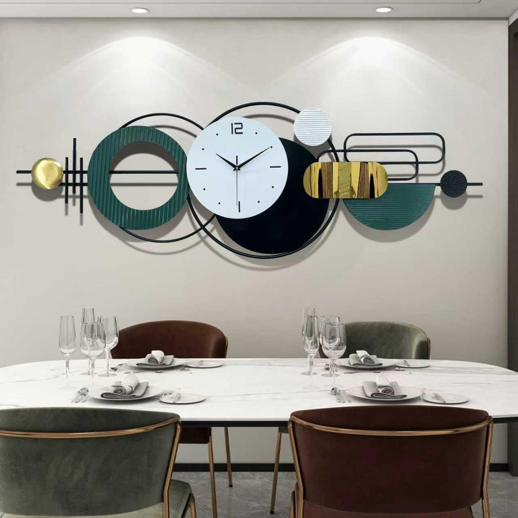 59"Oversized Wall Clock, Large Modern Metal Wall Art