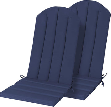 Adirondack Chair Cushion Set of 2 Indoor Outdoor Furniture Cushions Rocking Chair Cushions with Straps Replacement