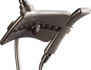 High Pressure Shower Head Combo with Two Spray Setting Fixed Shower Head and Two Spray Settings Handheld Shower Head