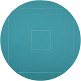 Solid Teal Color Hemstitched Tablecloth (Round 72 Inches)
