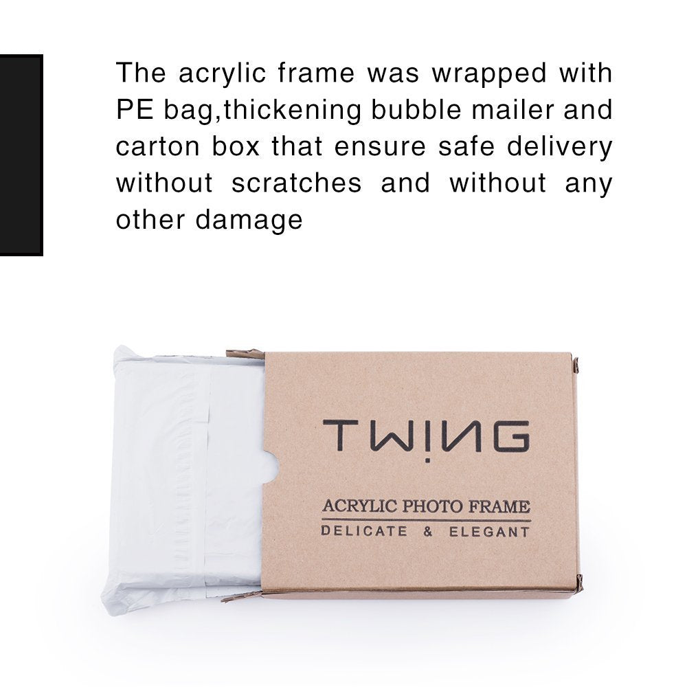 5x7 Acrylic Frame 1 Pack, 24MM Thicker Frameless Clear Picture Frames