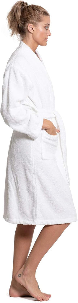 Soft & Absorbent Towel Robe, 100% Cotton Turkish Terry Cloth Kimono Bathrobes for Women
