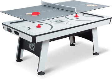 Multi-Game Tables, Play 2-in-1 Air Hockey Table with Table Tennis Top - Perfect for Family Game Room, Adult rec Room