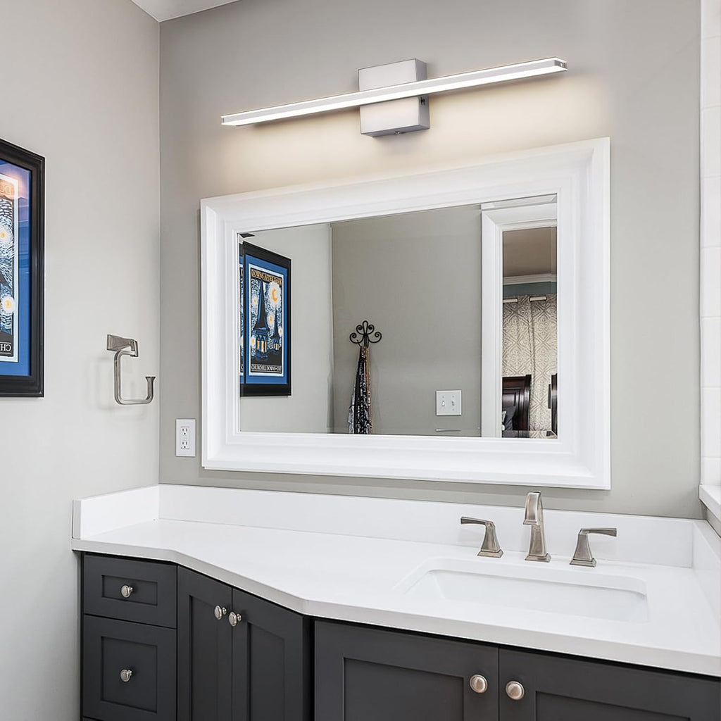 LED Modern Bathroom Light Fixtures 18W Brushed Nickel Vanity Lights Bar 5CCT Dimmable ixture Over Mirror Vanity Light