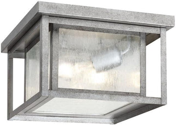 Two Light Outdoor Ceiling Flush-Mount, 2-Light, cETL Listed, Safety Rated for Wet Locations - Flush Mount